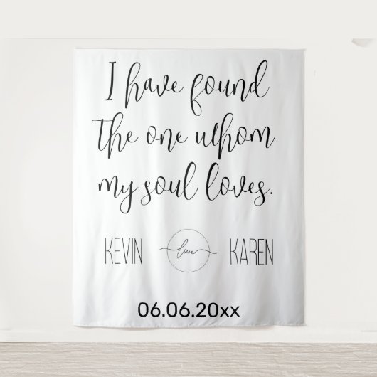 Soulful Union Customizable Wedding Backdrop タペストリー (正面)