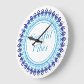 Soulful Vibes mandala ラージ壁時計 (傾斜)