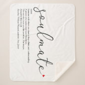 Soulmateスクリプトラブハート定義 シェルパブランケット (正面)