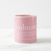 Soulmate定義ピガーリーンクおもしろい ツートーンマグカップ (中央)