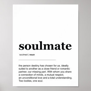 Soulmate定義プリント ポスター