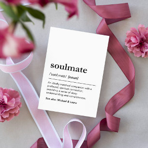 Soulmate定義ミニマルタイポグラフィ モダン カード