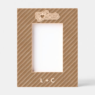 Soulmate Engraved Wood Laser Etched Picture Frame レーザー彫刻フレーム