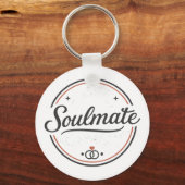 Soulmate Retro Love Minimal(Light) Couple Matching キーホルダー (正面)