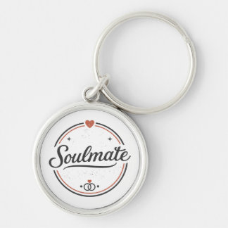 Soulmate Retro Love Minimal(Light) Couple Matching キーホルダー
