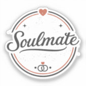 Soulmate Retro Love Minimal(Light) Couple Matching シール (正面)