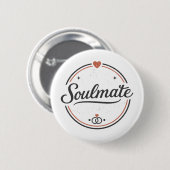 Soulmate Retro Love Minimal(Light) Couple Matching 缶バッジ (正面&裏面)