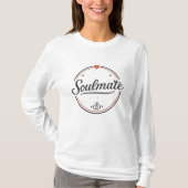 Soulmate Retro Love Minimal(Light) Couple Matching Tシャツ (正面)