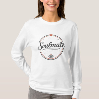 Soulmate Retro Love Minimal(Light) Couple Matching Tシャツ