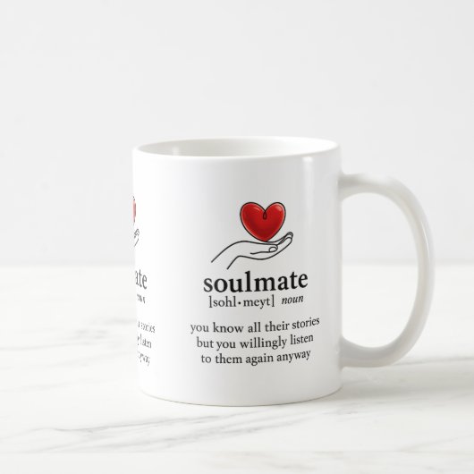 “Soulmate Valentine’s Day Gift for Him or Her コーヒーマグカップ (右)