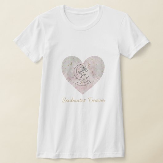 Soulmates Forever T-Shirt - Elegant Rose Tシャツ (レイダウン)