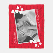 Soulmates I Love You Photo パーソナライズされた Romantic フリースブランケット (正面)