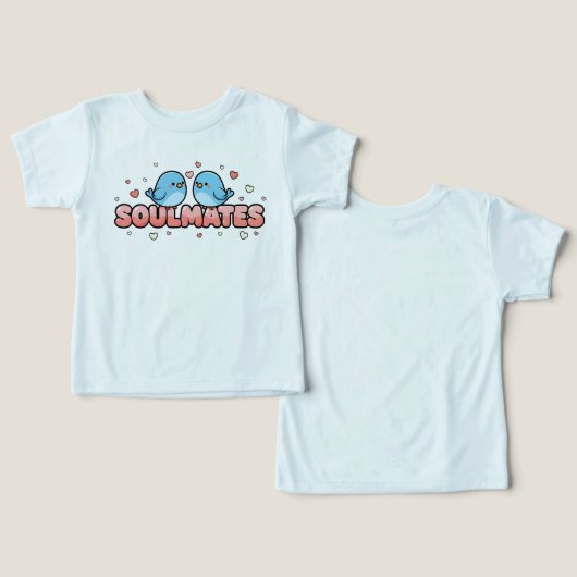 Soulmates: Kawaii Bluebirds Pastel Love (デザイン正面&裏面)