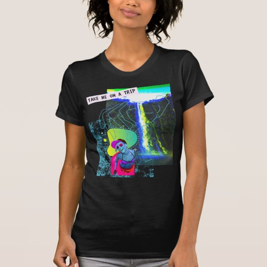 Soultrip Trip Wasserfall Glitch Fun Vaporwave God Tシャツ (正面)