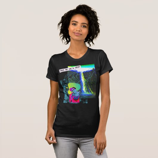 Soultrip Trip Wasserfall Glitch Fun Vaporwave God Tシャツ (正面フル)