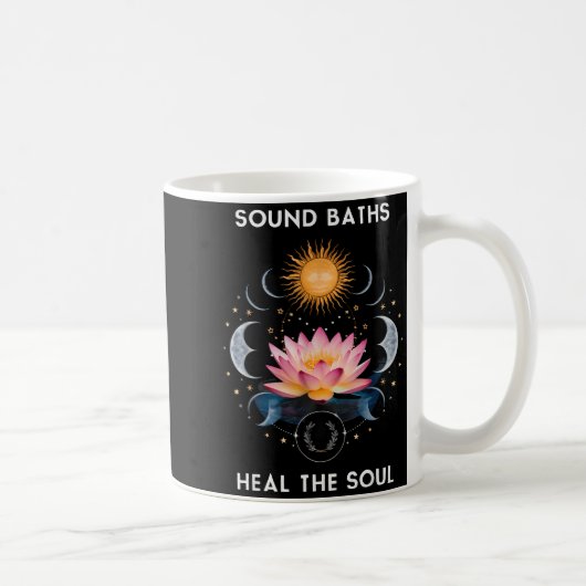 Sound Baths Heal The Soul Wellness New Age Sritual コーヒーマグカップ (右)
