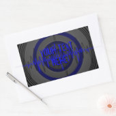 Sound Blue Dark 'Your Text'シール長方形 長方形シール (封筒)