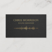 Sound Designer Black Gold QR Code 名刺 (正面)