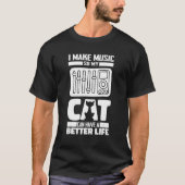 Sound Engineer Cat Producer - Studio Audio Engine Tシャツ (正面)