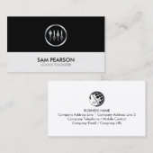 Sound Engineer Volume Sliders Icon 名刺 (正面/裏面)