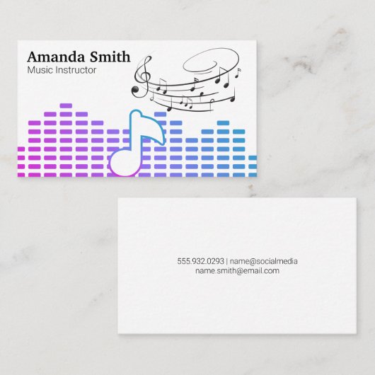 Sound Equalizer | Music Instructor 名刺 (正面/裏面)