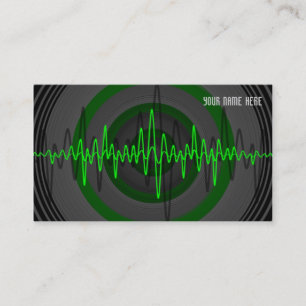 Sound Green Dark名刺テンプレート 名刺