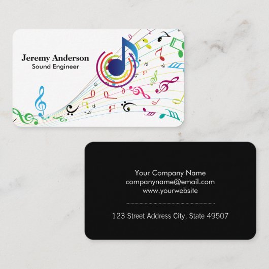 Sound | Music Engineer | Notes 名刺 (正面/裏面)