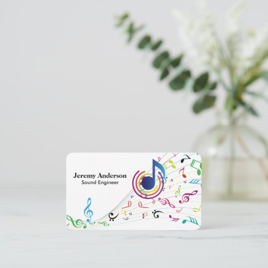 Sound | Music Engineer | Notes 名刺 (スタンド正面)