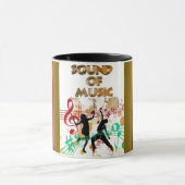 Sound of Music踊りカラフルMusic Notes Mug マグカップ (中央)