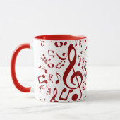 Sound Pattern Red Notes マグカップ (左)