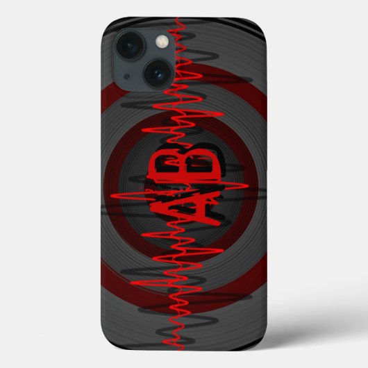 Sound Red DarkモノグラムiPhoneケース Case-Mate iPhoneケース (裏面)