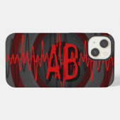 Sound Red DarkモノグラムiPhoneケース iPhoneケース (裏面横)