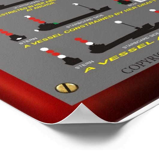 SOUND SIGNALS, DAY SHAPES AND NAVIGATION LIGHTS ポスター (角)
