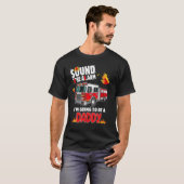 Sound The Alarm Daddy To Be Baby Reveal Firefighti Tシャツ (正面フル)