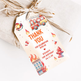 Sound the Alarm Fire Truck Baby Shower Favor Tags ギフトタグ