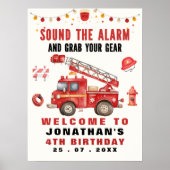 Sound the Alarm! Firefighter Birthday Boy ポスター (正面)