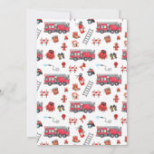 Sound the Alarm Firetruck Birthday Invitation 招待状 (裏面)