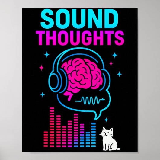 Sound Thoughts Stoic Philosophy Minimalist Slogan  ポスター (正面)