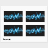 Sound Wave Rectangularスタンプ 長方形シール (シート)
