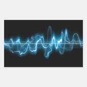 Sound Wave Rectangularスタンプ 長方形シール (正面)