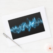Sound Wave Rectangularスタンプ 長方形シール (封筒)