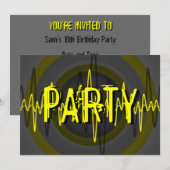 Sound Yellow Dark 'パーティー'への招待 招待状 (正面/裏面)