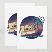 Sounds of the Past Retro 80s Cassette Tape Music サンキューカード (正面/裏面)