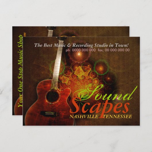 SoundScapesミュージックギタープロモーション葉書 ポストカード (正面/裏面)