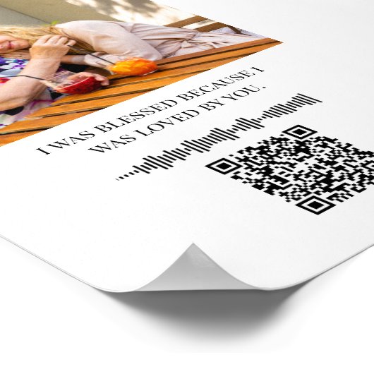 Soundwave Art パーソナライズされた Qrコードファミリーイメージ ポスター (角)