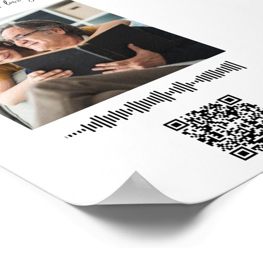 Soundwave Art パーソナライズされた Qrコードファミリーイメージ ポスター (角)