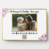 Soundwave Art QRコード – カスタム音声録音 フォトプラーク (正面)