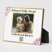 Soundwave Art QRコード – カスタム音声録音 フォトプラーク (側面)