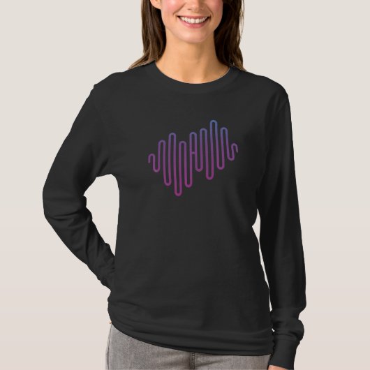 Soundwave Equalizerサウンドエンジニアオーディオミニマリス Tシャツ (正面)