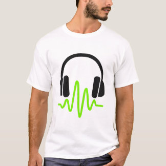 Soundwave Graphicモダン付きヘッドフォン – 音楽 Tシャツ